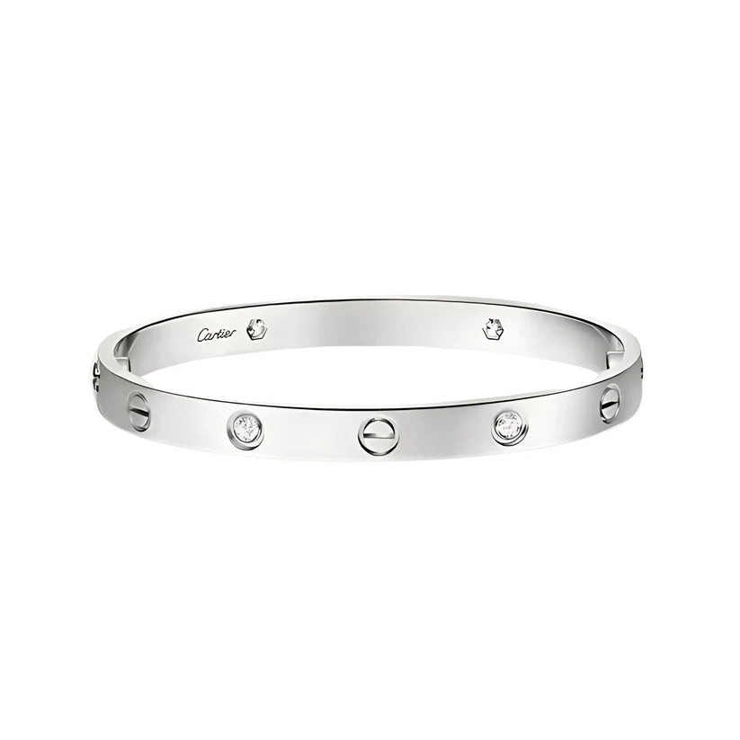 CARTIER LOVE CLASSIC BRACELET - SILVER/DIAMANTE