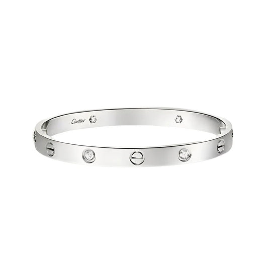 CARTIER LOVE CLASSIC BRACELET - SILVER/DIAMANTE