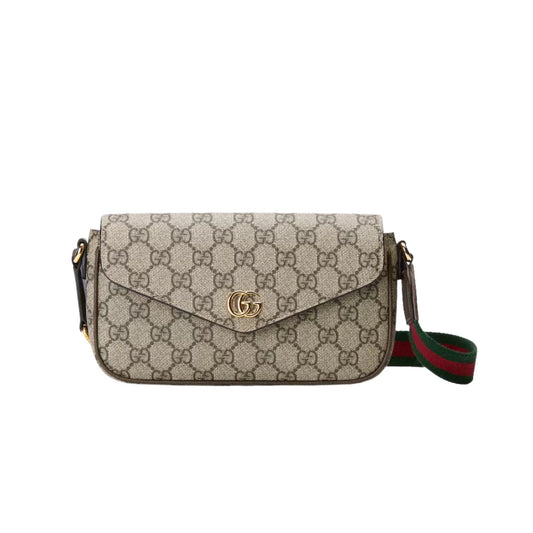 GUCCI OPHIDIA POCHETTE CROSSBODY BAG - BEIGE