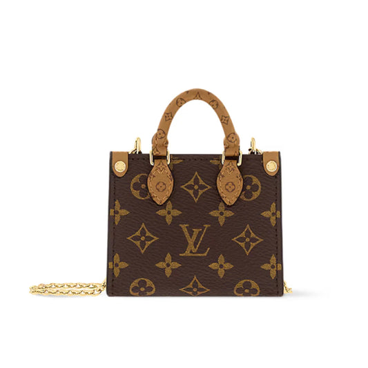 LOUIS VUITTON MICRO BAG ON THE GO PURSE - BROWN/RED