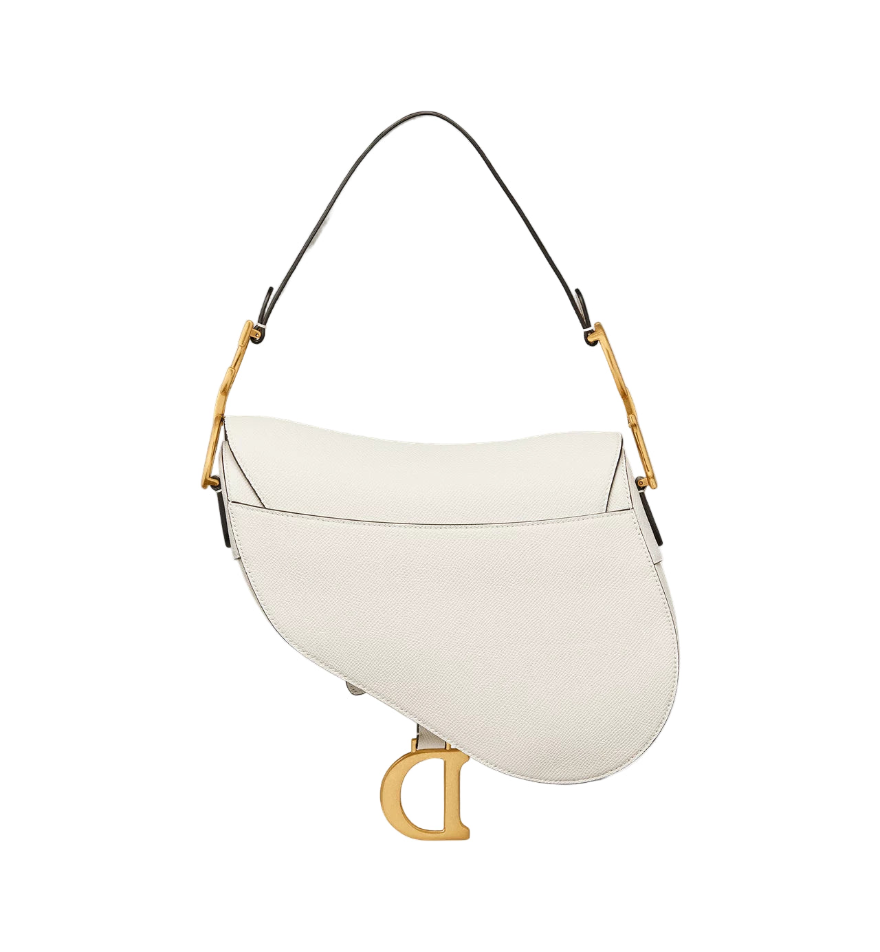 DIOR SADDLE BAG WITH STRAP-WHITE