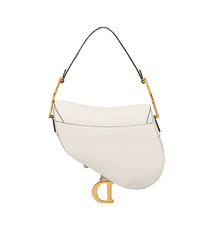 DIOR SADDLE BAG WITH STRAP-WHITE
