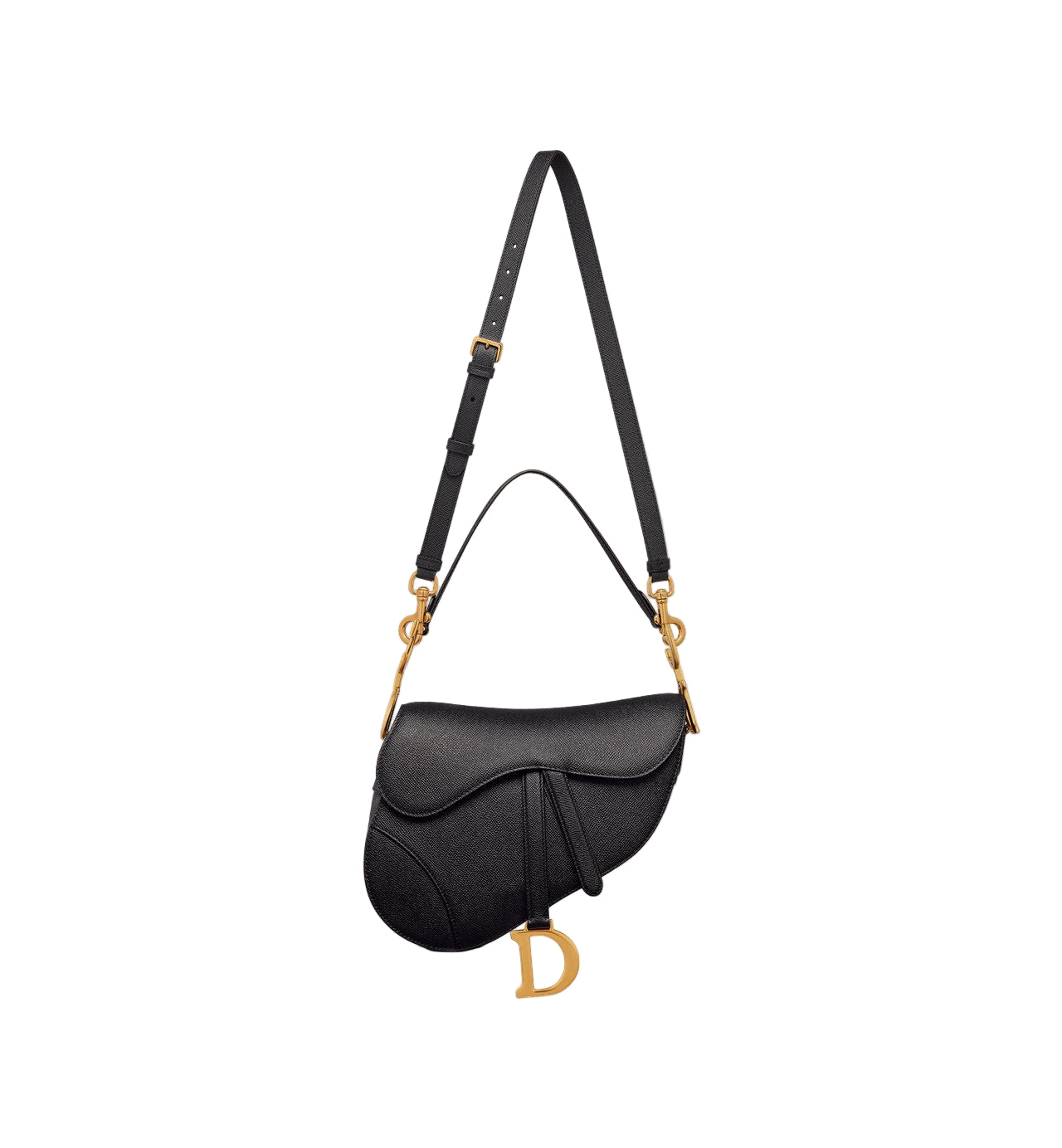 DIOR SADDLE BAG WITH STRAP-BLACK