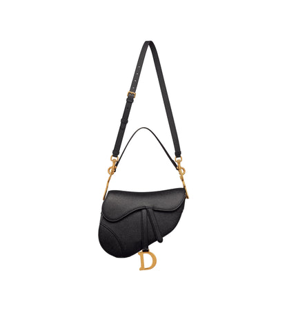 DIOR SADDLE BAG WITH STRAP-BLACK