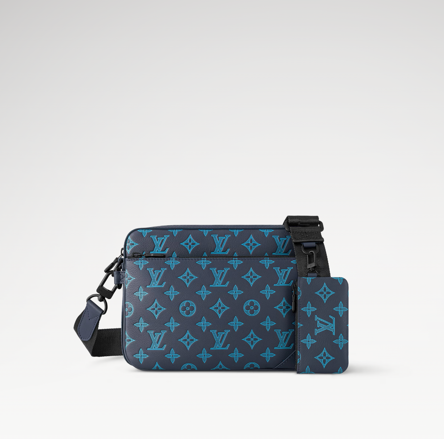 LOUIS VUITTON TRIO MESSENGER BAG MENS - BLACK/BLUE