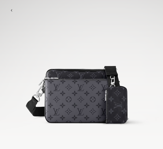 LOUIS VUITTON REVERSE TRIO MESSENGER BAG MENS - GREY/BLACK