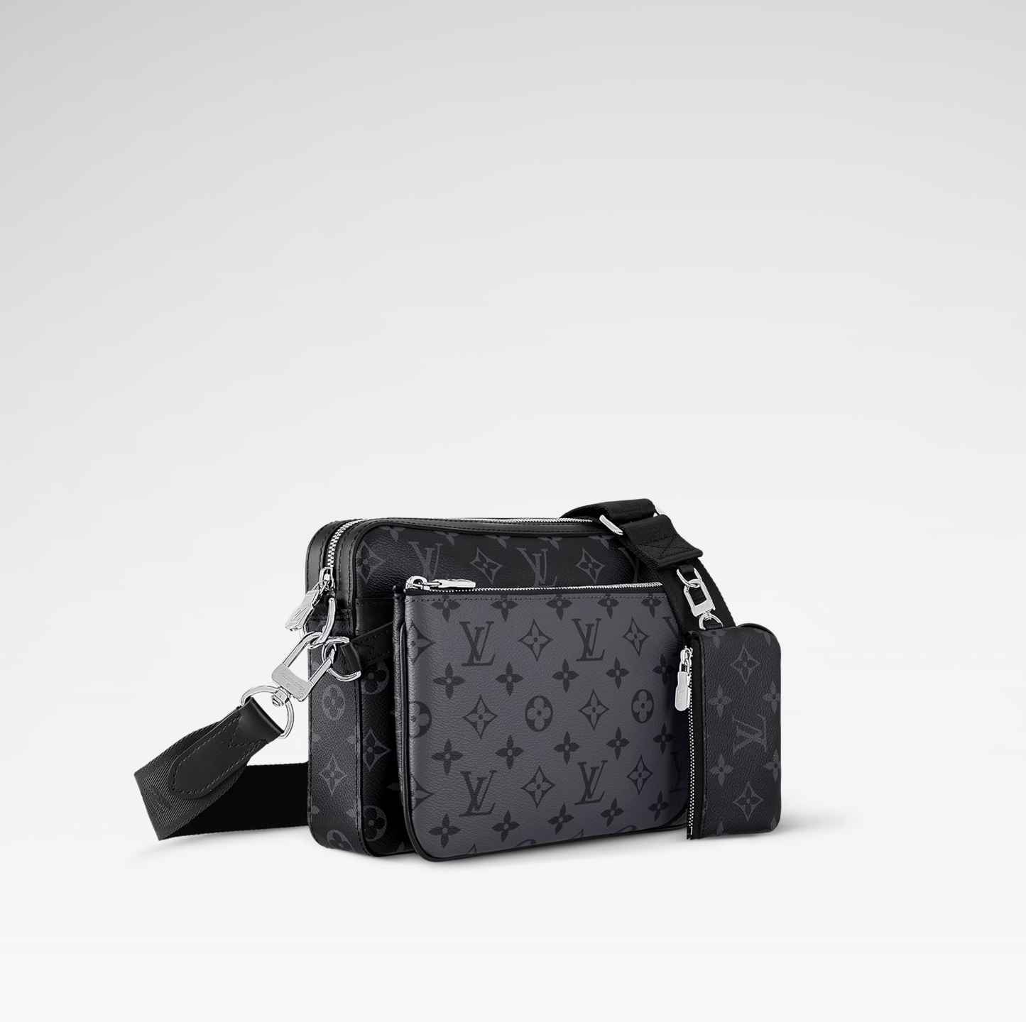 LOUIS VUITTON REVERSE TRIO MESSENGER BAG MENS - GREY/BLACK