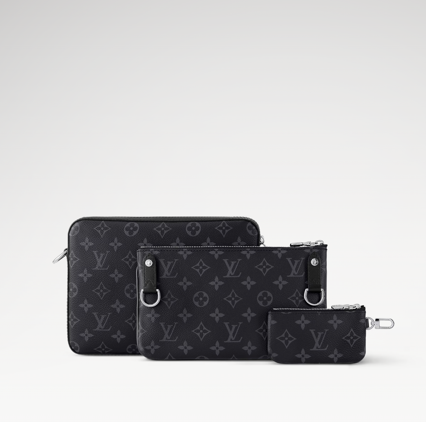 LOUIS VUITTON REVERSE TRIO MESSENGER BAG MENS - GREY/BLACK