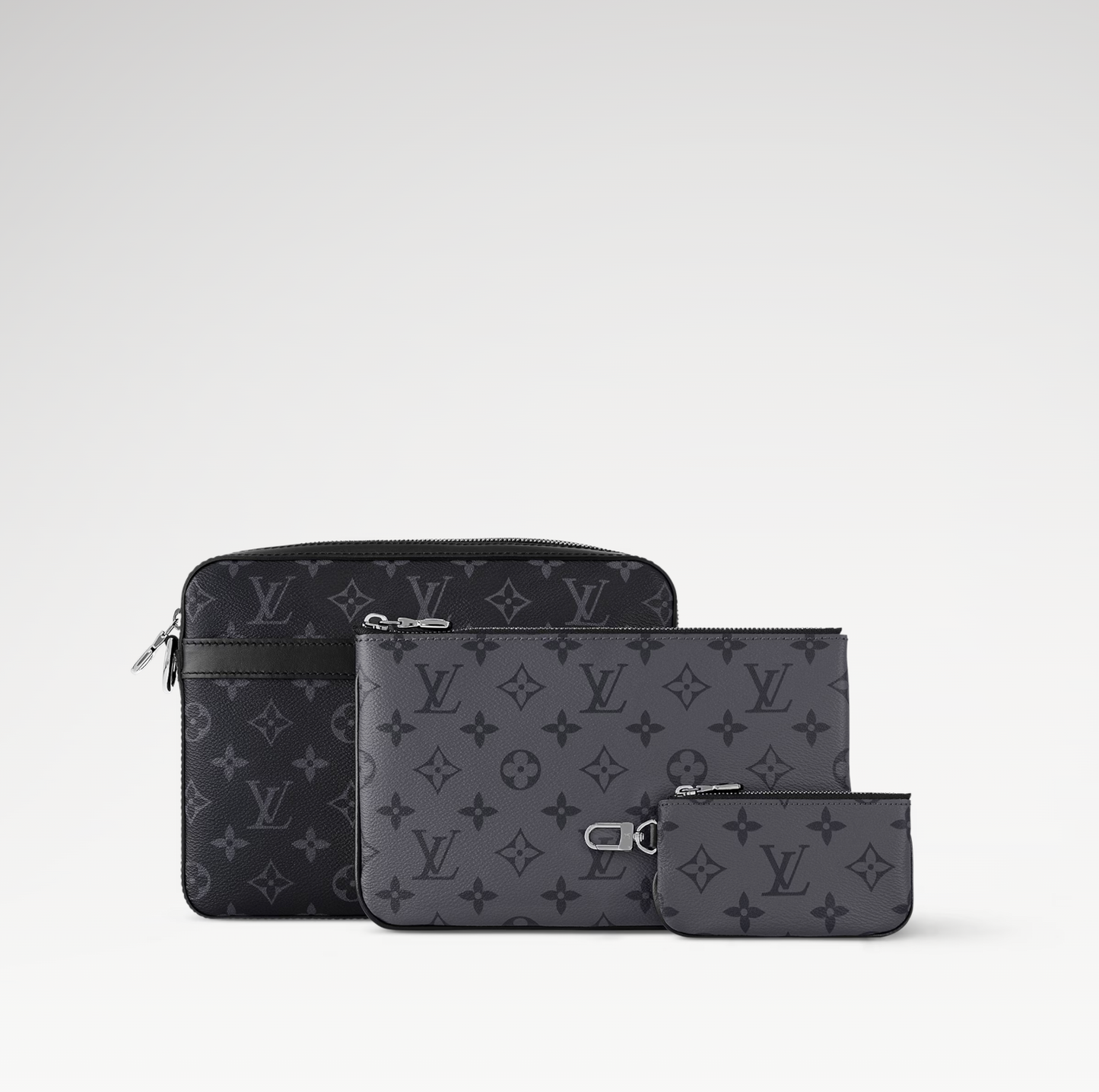 LOUIS VUITTON REVERSE TRIO MESSENGER BAG MENS - GREY/BLACK