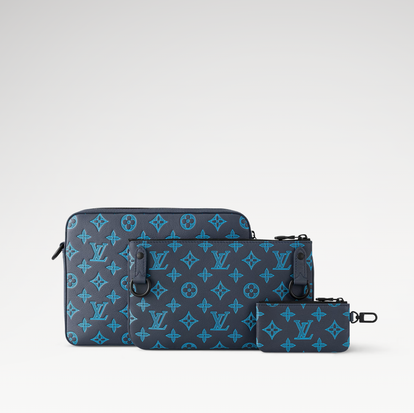 LOUIS VUITTON TRIO MESSENGER BAG MENS - BLACK/BLUE