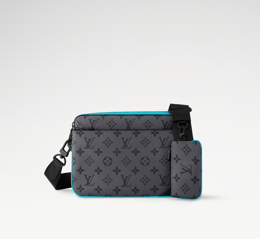LOUIS VUITTON TRIO MESSENGER BAG MENS - GREY/BLUE