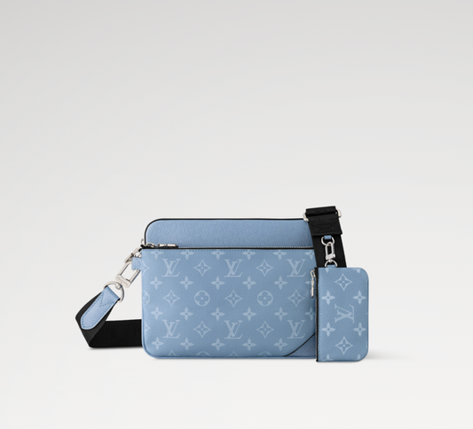 LOUIS VUITTON TRIO MESSENGER BAG MENS - BLUE