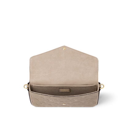LOUIS VUITTON POCHETTE FELICIE CLUTCH - BEIGE