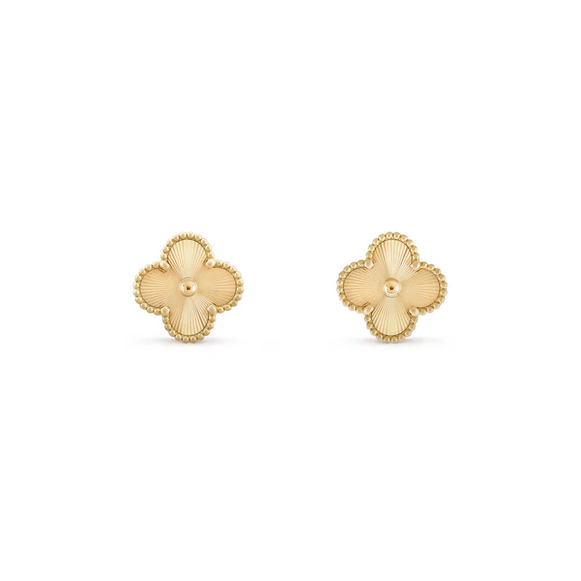 VAN CLEEF VINTAGE ALHAMBRA EARSTUDS - GOLD